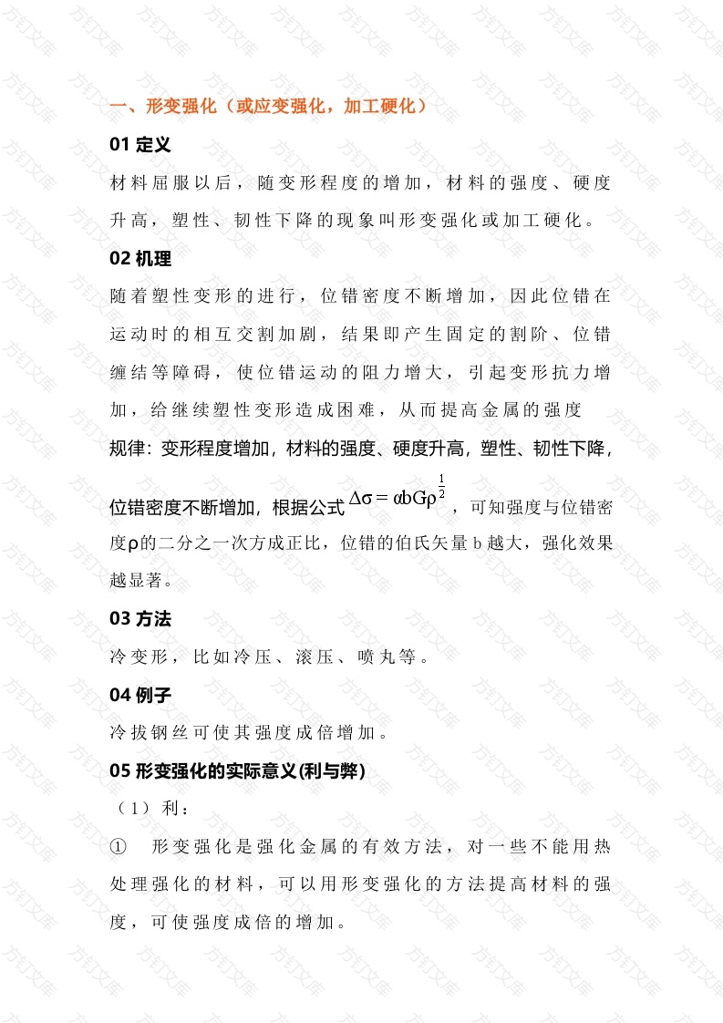 金属材料的几种强化方式封面图 - 工程文档文档
