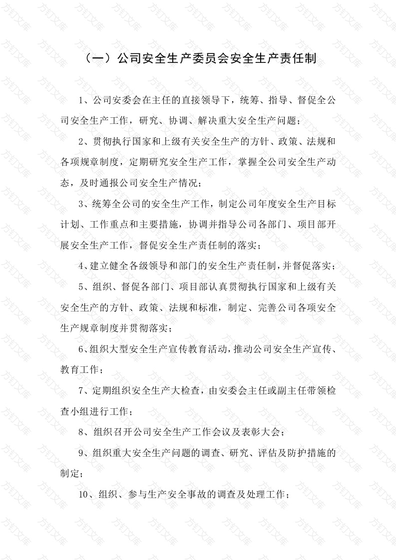 某公司职能部门安全生产责任制封面图 - 工程文档文档