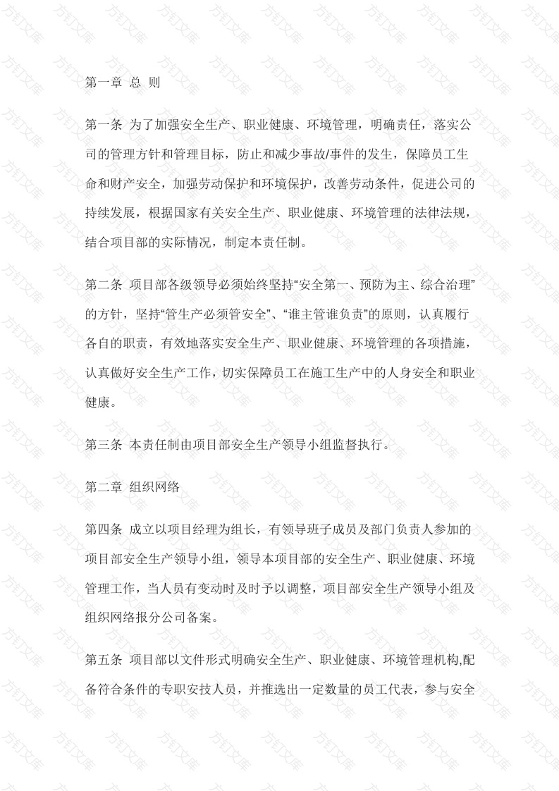 某公司安全生产、职业健康、环境管理责任制封面图 - 工程文档文档