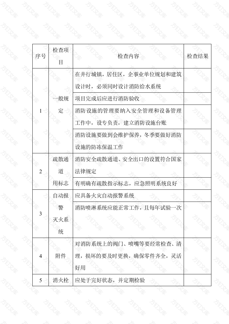 消防设备设施安全检查表封面图 - 工程文档文档