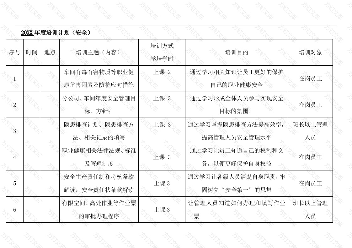 贵金属车间安全培训计划封面图 - 工程文档文档