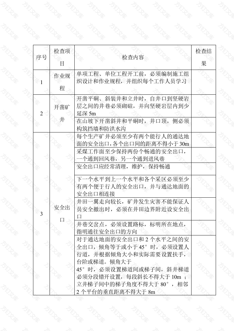 煤矿矿井安全生产条件检查表封面图 - 工程文档文档