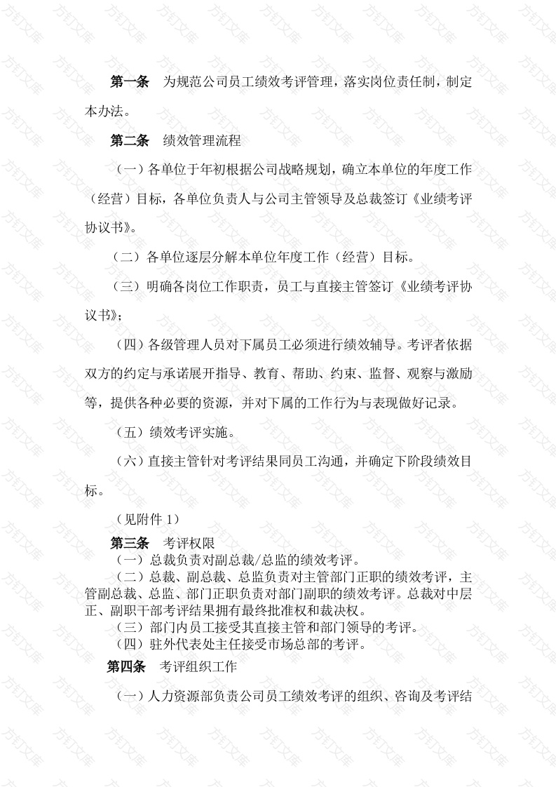 某公司绩效考评管理办法封面图 - 工程文档文档