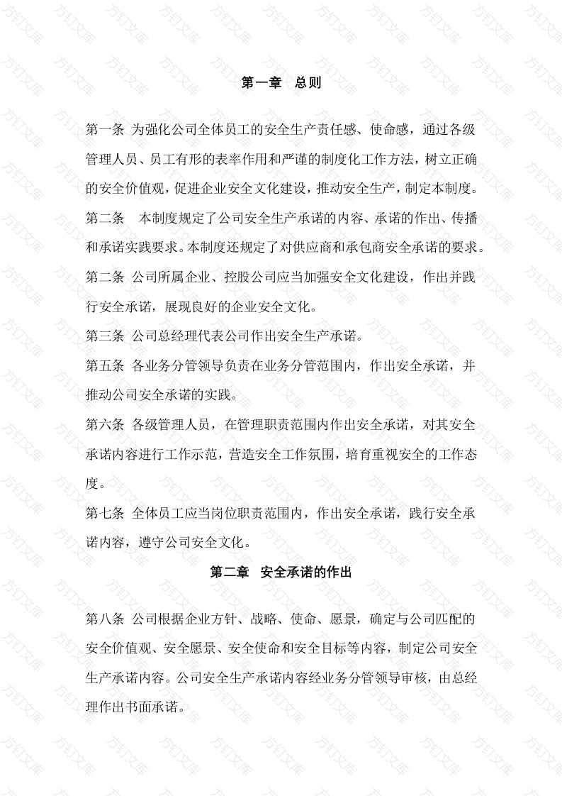 某公司安全生产承诺管理制度封面图 - 工程文档文档