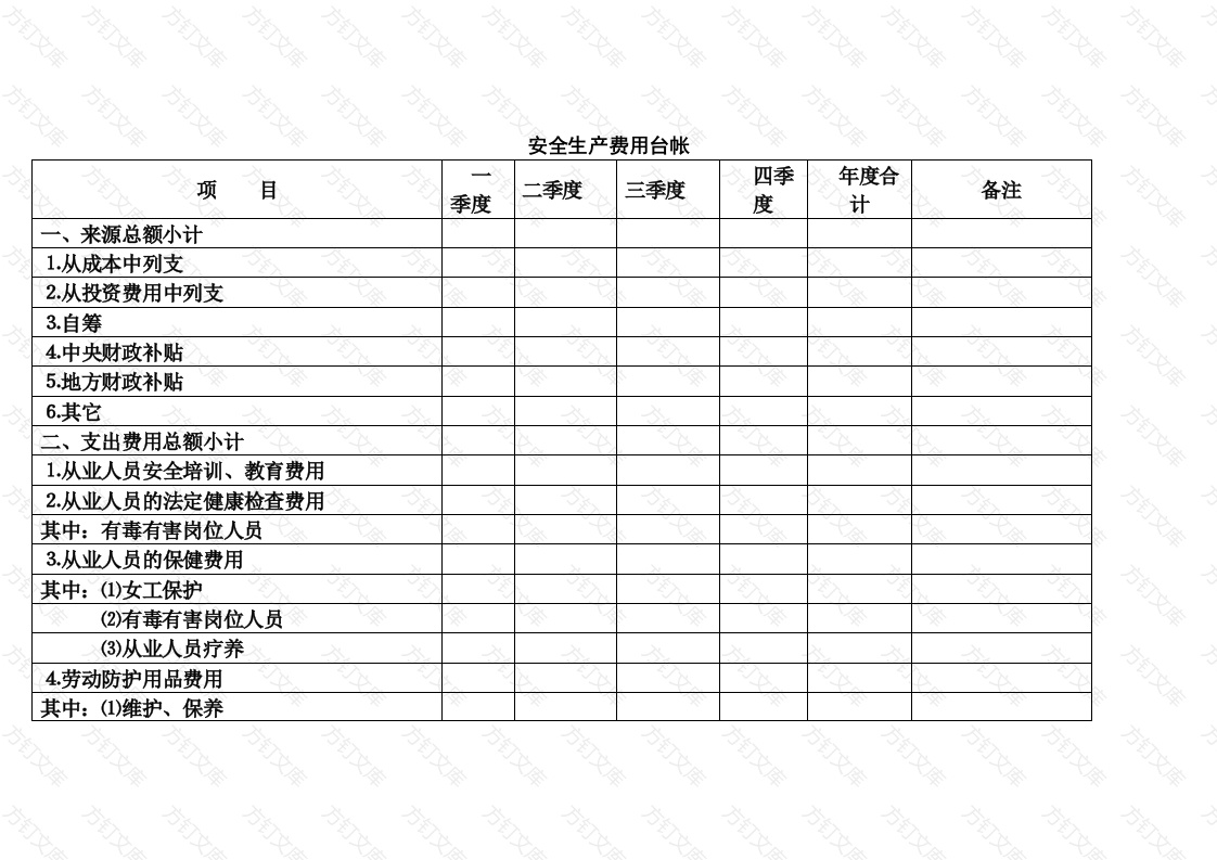 某公司安全生产费用台账封面图 - 公共专业文档