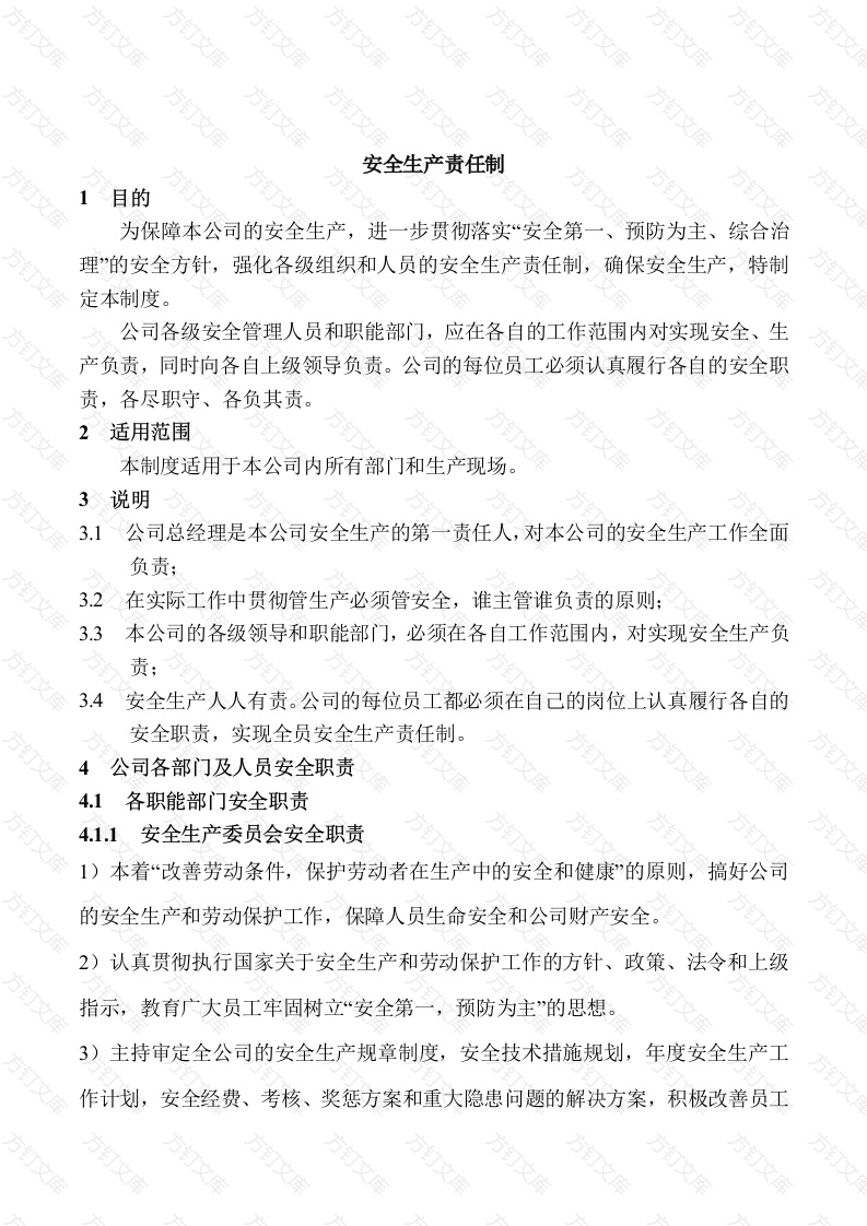 某公司全员安全生产责任制责任清单封面图 - 公共专业文档