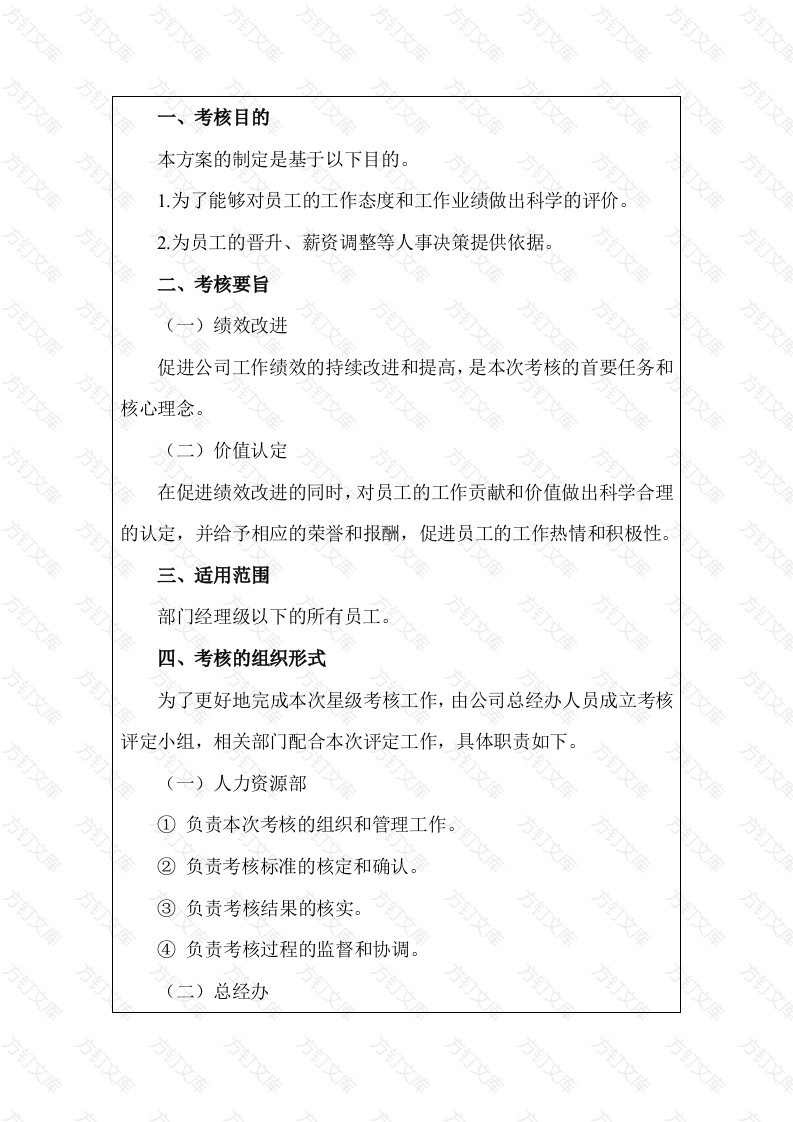 某公司物业人员星级考核方案封面图 - 工程文档文档