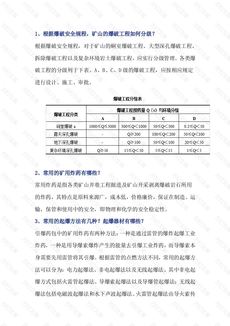 矿山爆破基本知识封面图 - 公共专业文档