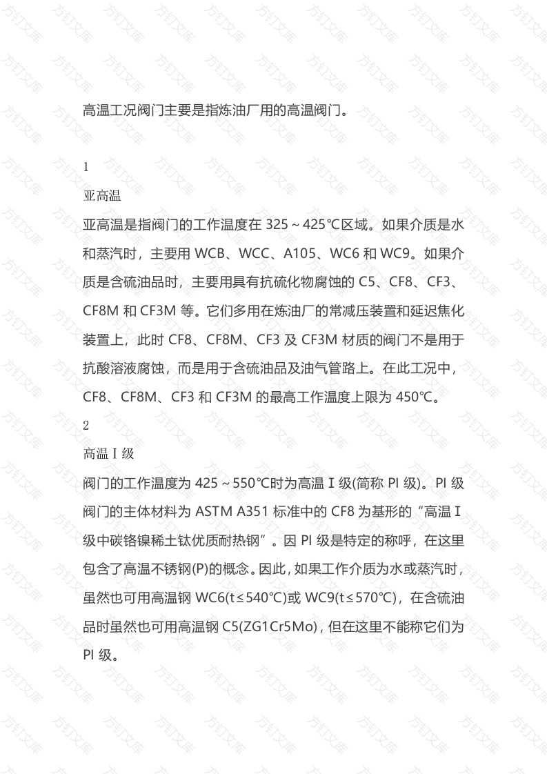 管线阀门高温工况封面图 - 公共专业文档