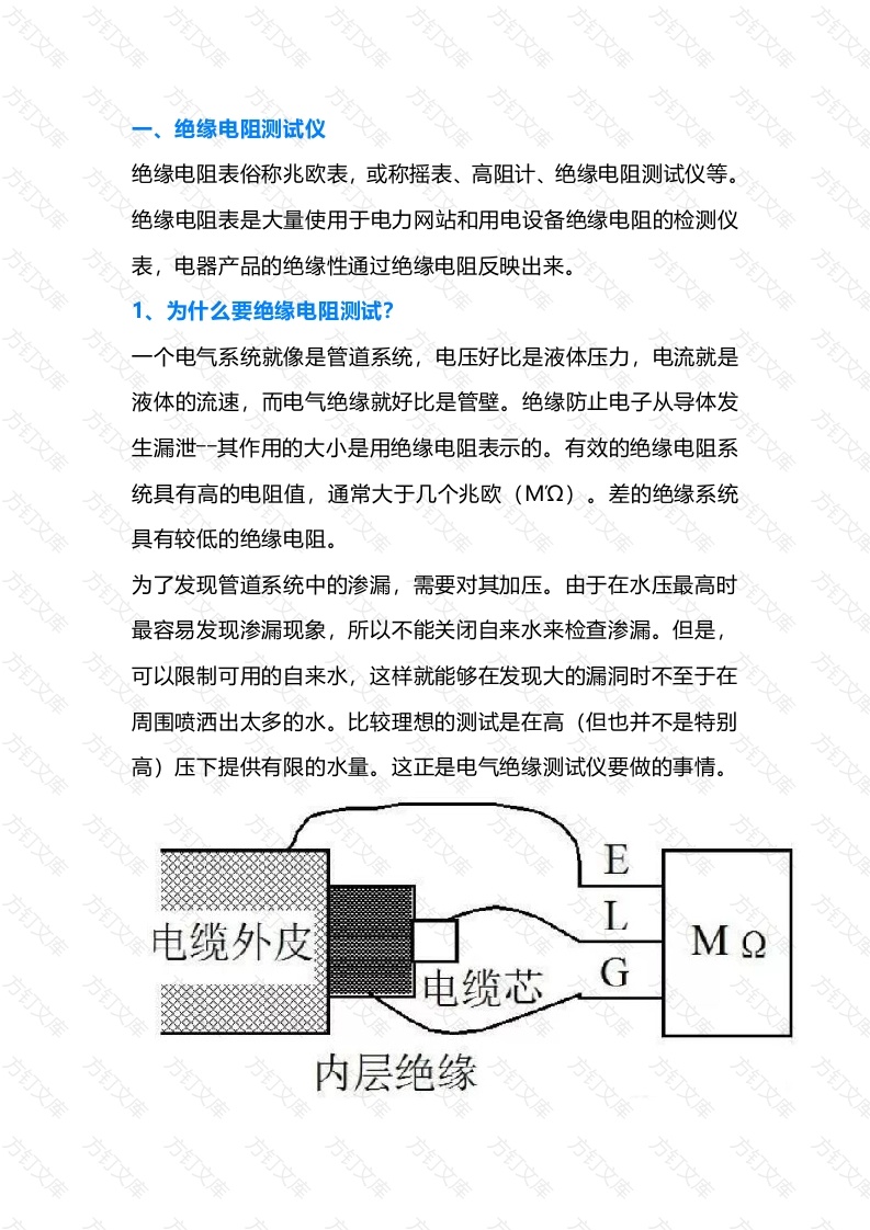 绝缘电阻表、万用表安全使用注意事项封面图 - 公共专业文档
