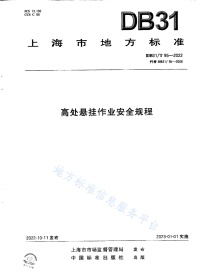 DB31T 95-2022 高处悬挂作业安全规程封面图