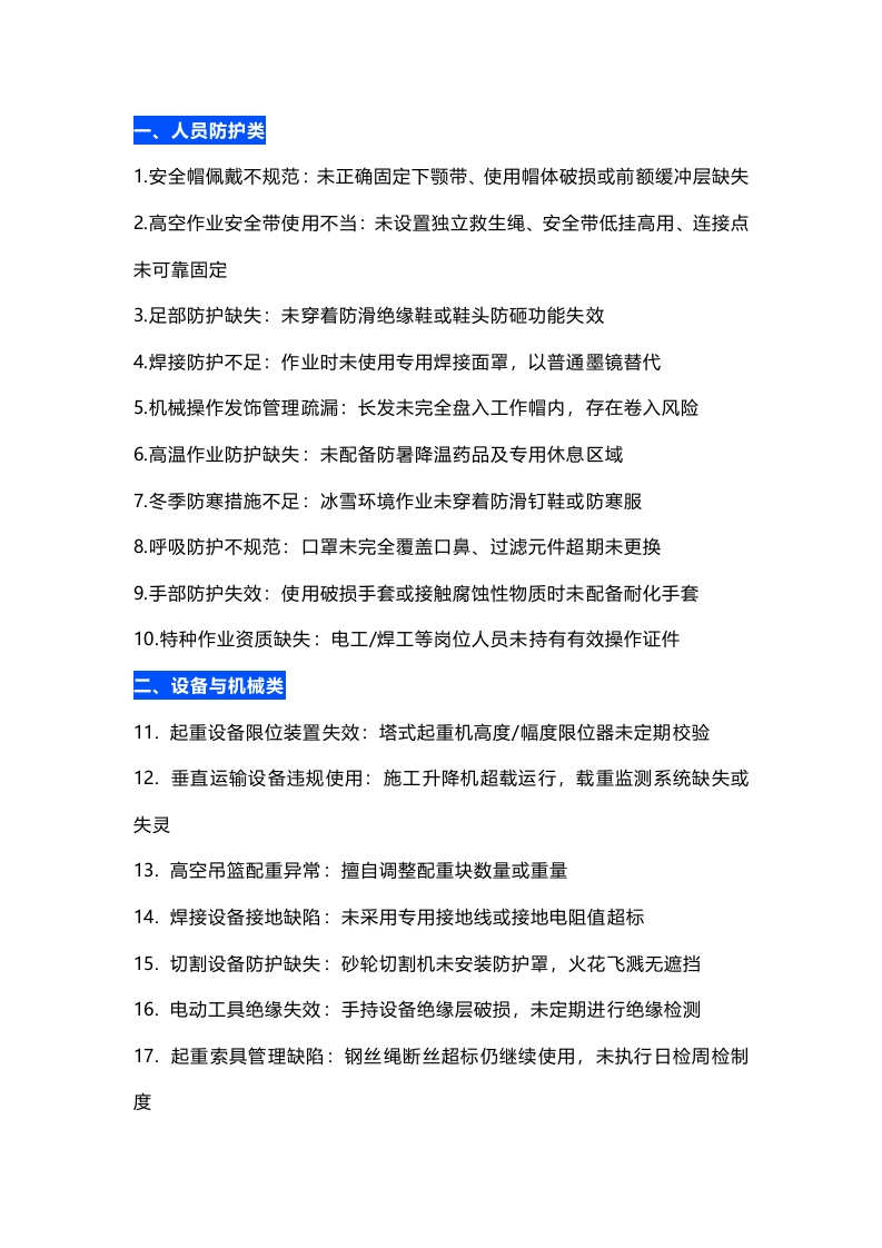 常见安全隐患50项排查清单封面图 - 公共专业文档