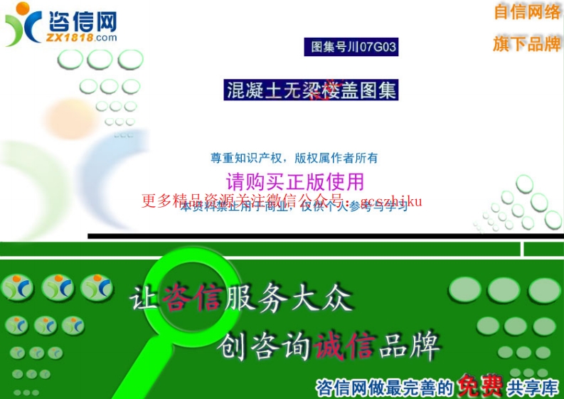 川07G03 混凝土无梁楼盖图集 (2)封面图 - 地方标准文档
