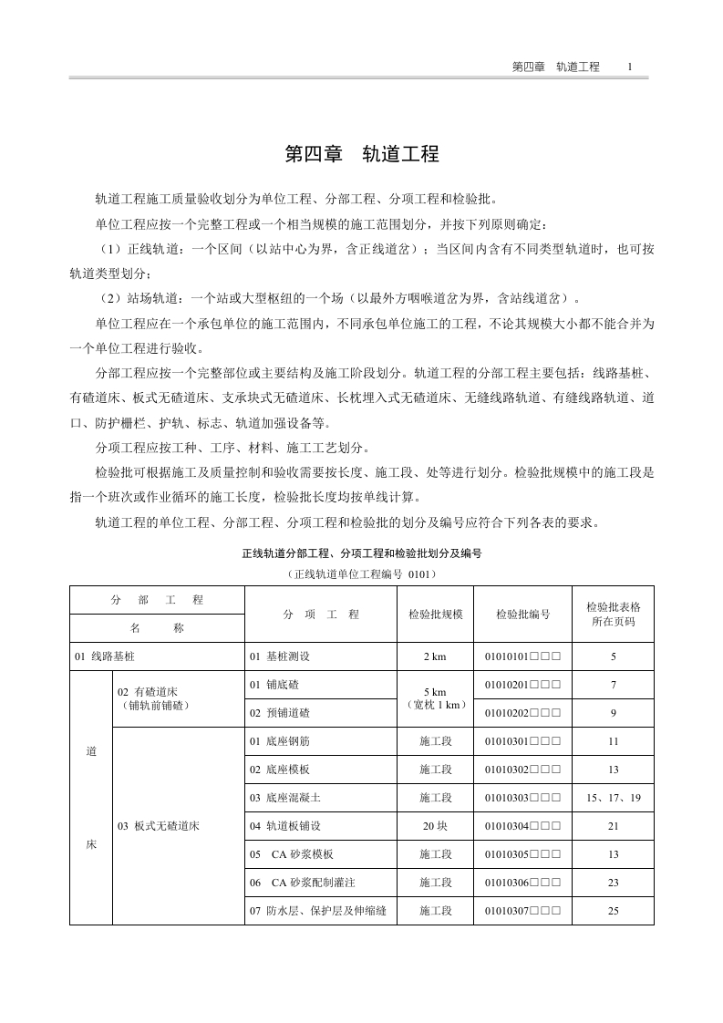 轨道表封面图 - 行业标准文档