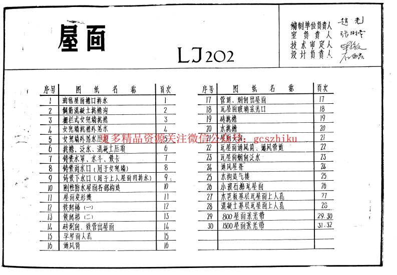 LJ202 建筑配件通用图集 屋面配件封面图 - 地方标准文档