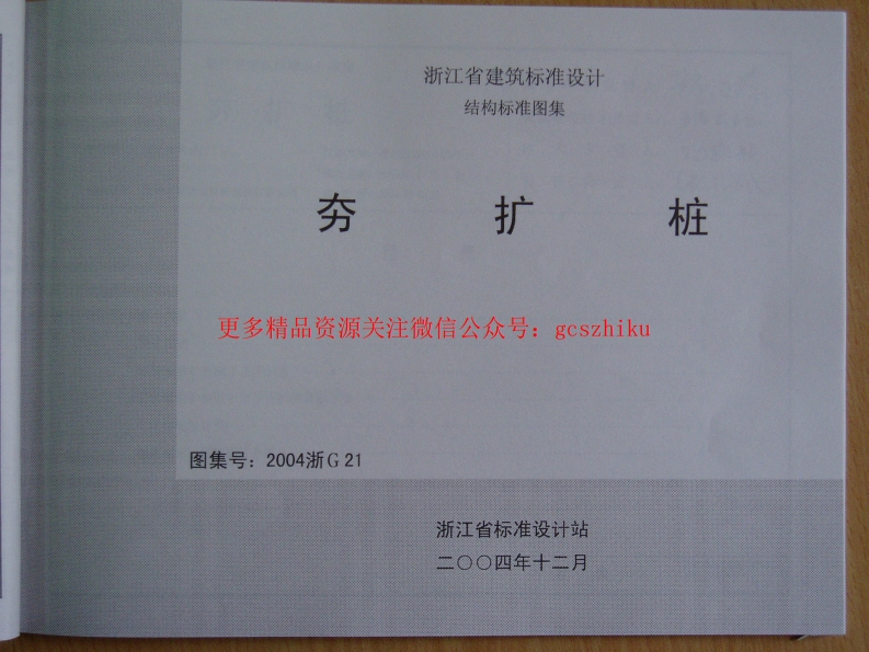 2004浙G21 夯扩桩封面图 - 地方标准文档