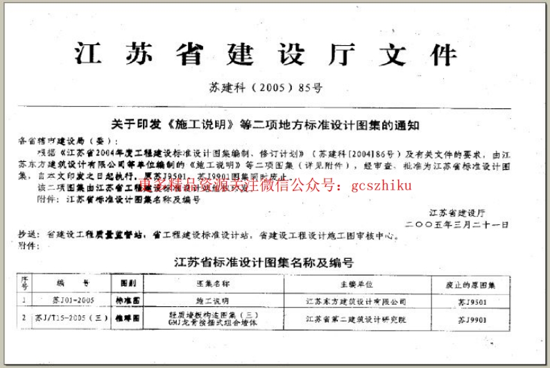 苏J01-2005 05系列江苏省建设工程标准设计图集封面图 - 地方标准文档