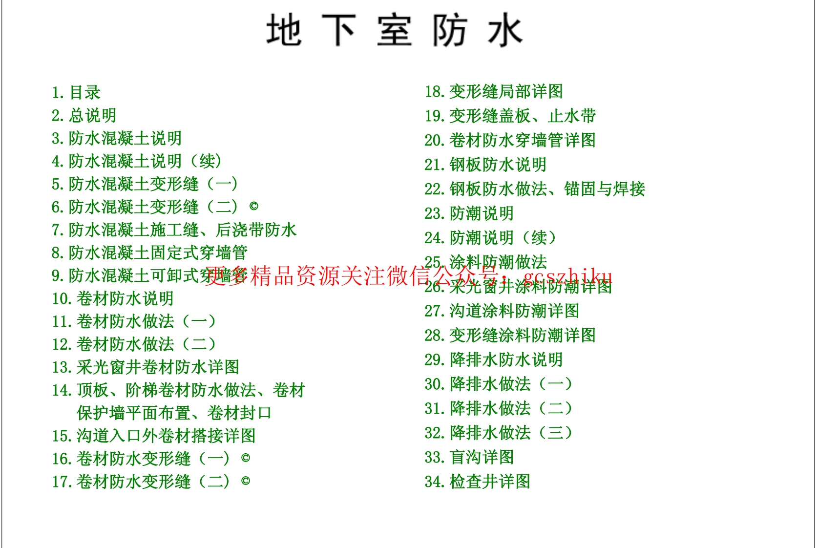 88ZJ311 地下室防水封面图 - 地方标准文档